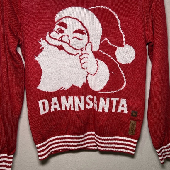 Tipsy Elves Red Santa Crew Neck Sweater - Picture 4 of 10